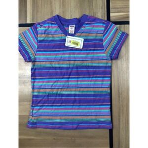 Copper Key Striped V Neck Tee Colorful Casual Top Kids Size M‎